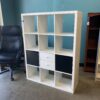 IKEA White Kallax 3*4 Cubbie Shelf with Add ons