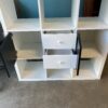 IKEA White Kallax 3*4 Cubbie Shelf with Add ons