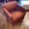 Red Club Chair in a Textured Fabric