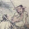 "Fisherman & Woodcutter" Framed Print by Yi Myong-uk