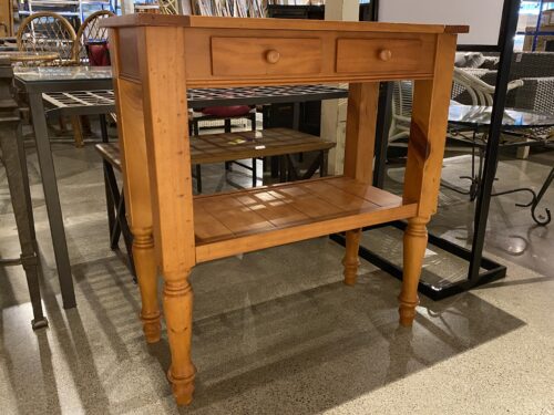 Slim Warm Blonde 2-Drawer Entry Table