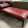 Dark Red Leather Lounger