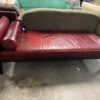 Dark Red Leather Lounger