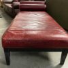 Dark Red Leather Lounger