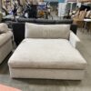 LIVING SPACES Light Grey XL Chaise Crash Pad