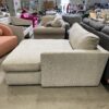 LIVING SPACES Light Grey XL Chaise Crash Pad