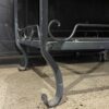 Tall Curling Metal & Glass Display Shelf