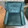 Suedey Teal Tufted Club Chair