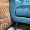 Suedey Teal Tufted Club Chair