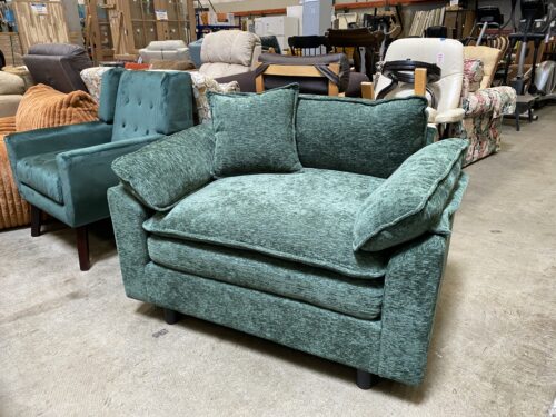 Super Soft and Supple Green Accent Chair