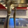Round Multi-Tone Metal Glass Top Table