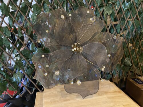 Metal Mesh Flower Wall Décor