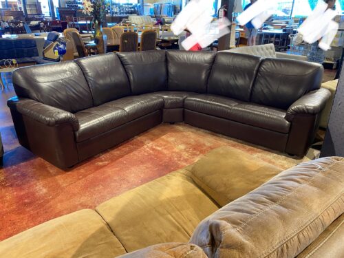 Low Brown Corner Sectional