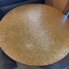 Low Round Golden Glitter Coffee Table