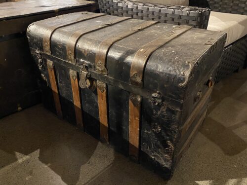Vintage Steamer Trunk w/ Unique Décor
