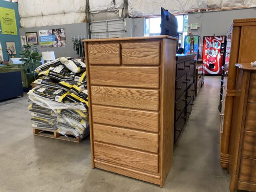 Solid Pine Constructed 7 Drawer Tallboy Dresser