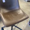 Rich Brown Leather Bucket Office Chair
