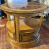 DREXEL Stout Round 2-Tier Single Drawer Accent Table