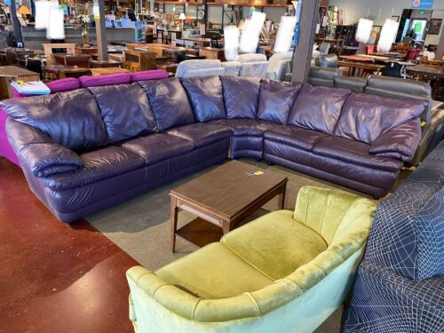 3Pc. Grape Soda Purple Corner Sectional