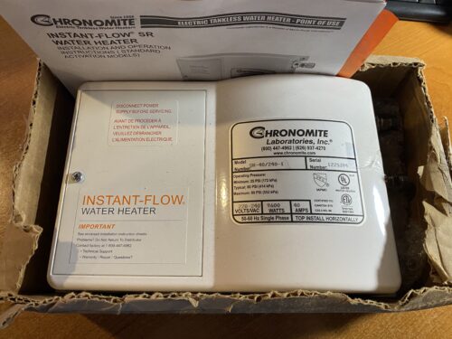 NEW! CHRONOMITE Instant-Flow Electric Tankless Water Heater Model#SR-402404