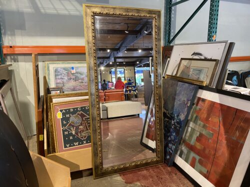 Large Elegant Gold Trim Either-Way Mirror