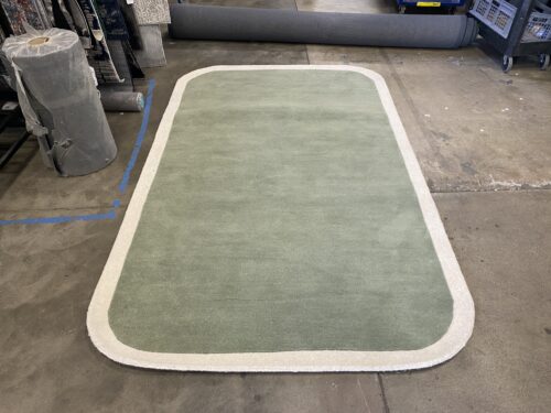 NOVOGRATZ Sages and Cream Beveled Edge Hand Tufted Rug