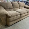 ASHLEY Light Brown 3-Seat Plush Sofa