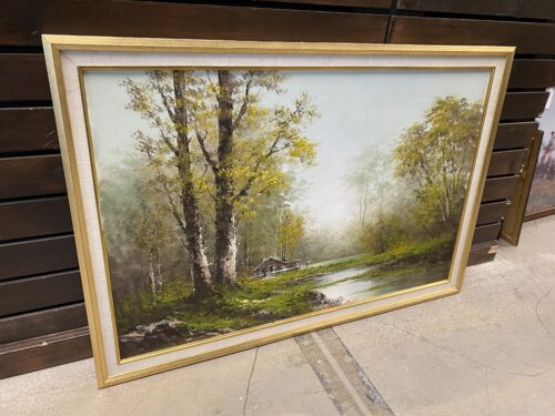 Original River Landscape Oil Painting by J. Kim