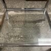 Modern Metal & Glass 2-Tier Side Table