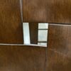 Square Wooden Dining Set w/ 4 Chairs & Marble Tile Center