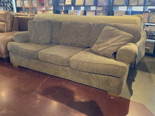 Low Teddy Brown 3-Seater Sofa