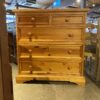 Knotty Blonde Wood 5-Drawer Dresser