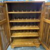 Wooden 4-Shelf Liquor Storage Cabinet