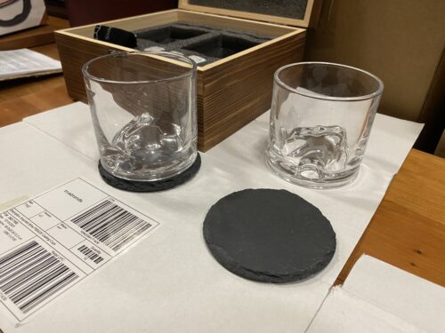 NEW! Whiskey Starter Box - Glasses, Coasters, and Stones