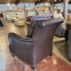 Dark Espresso Brown Stud Trim Armchair