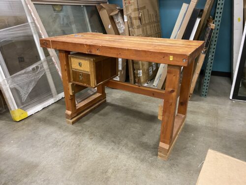 Solid Wood Woodworking Bench with Clamp and Drawers