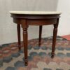Circle Marble Topped Wooden Side Table