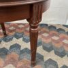 Circle Marble Topped Wooden Side Table