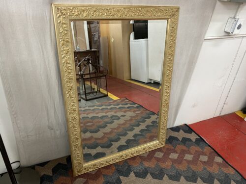 STANLEY Gold Painted Floral Patterned Mirror