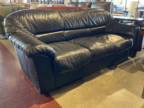 Casual Low Black 3-Seater Sofa