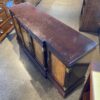 Dark Wood Asian Inspired Buffet with Burl Wood Panels