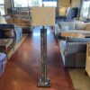 Floor Lamp with Weathered Wood Texture