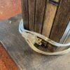 Floor Lamp with Weathered Wood Texture