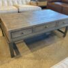 Reclaimed Wood Coffee Table with Six Drawers