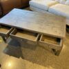 Reclaimed Wood Coffee Table with Six Drawers