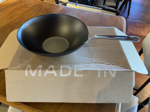NEW! MADE IN 13.5" Carbon Steel Wok (In Box)