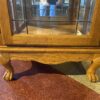 Oak Wood Curio Cabinet with Glass Door