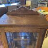 Oak Wood Curio Cabinet with Glass Door