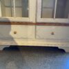 Farmhouse Style Two Tone Hutch with Glass Shelves