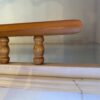Farmhouse Style Two Tone Hutch with Glass Shelves